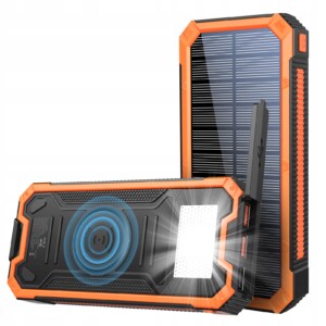 Powerbank solarny 4xusb 20000mah 20w indukcja ip65