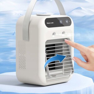 Mini klimatyzer wentylator nawilżacz 500ml powietrza 3w1 chłodzenie cichy - miniatura 10