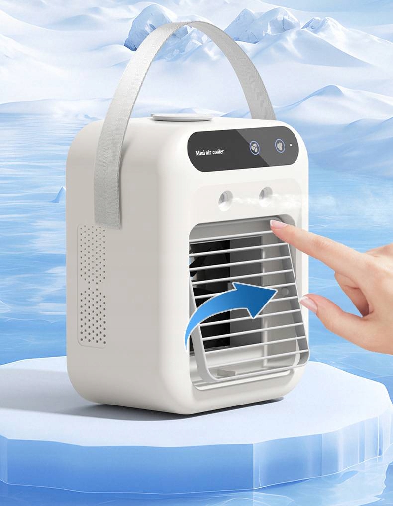 Mini klimatyzer wentylator nawilżacz 500ml powietrza 3w1 chłodzenie cichy - zdjęcie 10