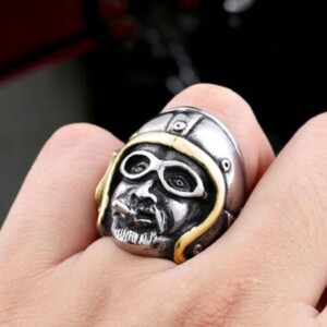 Pierścień sygnet motocyklisty route 66 biker 247 - miniatura 5