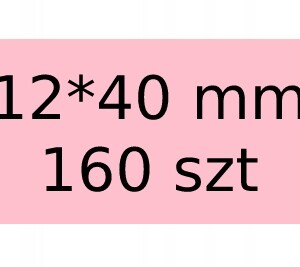 Niimbot etykiety naklejki różowe 12*40mm 160szt - miniatura 1