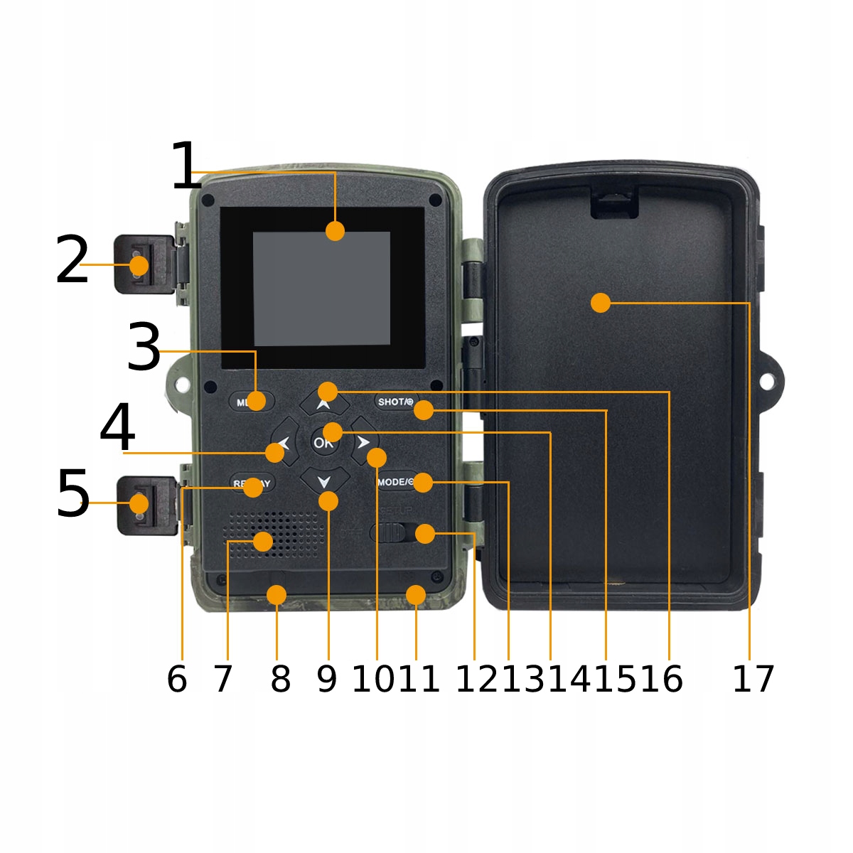 Fotopułapka fhd 1080p ir nocna 36mp 120st menu pl - obrazek 6