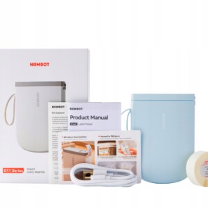 Niimbot d11h bezprzewodowa drukarka termiczna etykiety naklejki 300dpi blue