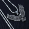 Naszyjnik srebrny łańcuszek stal orzeł ptak 339 - miniatura 5