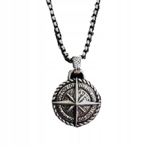 Naszyjnik kompas symbol amulet gwiazda droga 140