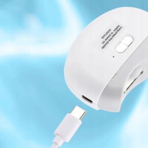 Elektryczny obcinacz do paznokci turystyczny frezarka polerka usb biała - miniatura 7