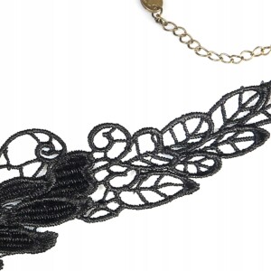 Choker koronkowy haft czarny naszyjnik gothic ch05 - miniatura 7