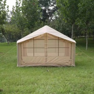 Duży namiot kempingowy pompowany 5 osobowy dmuchany pompka 8m2 320x250cm - miniatura 5