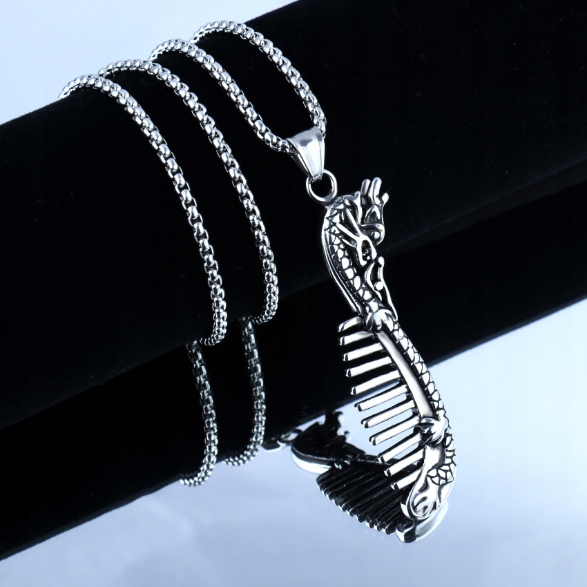 Naszyjnik srebrny łańcuszek smok drapieżnik 346 - obrazek 7