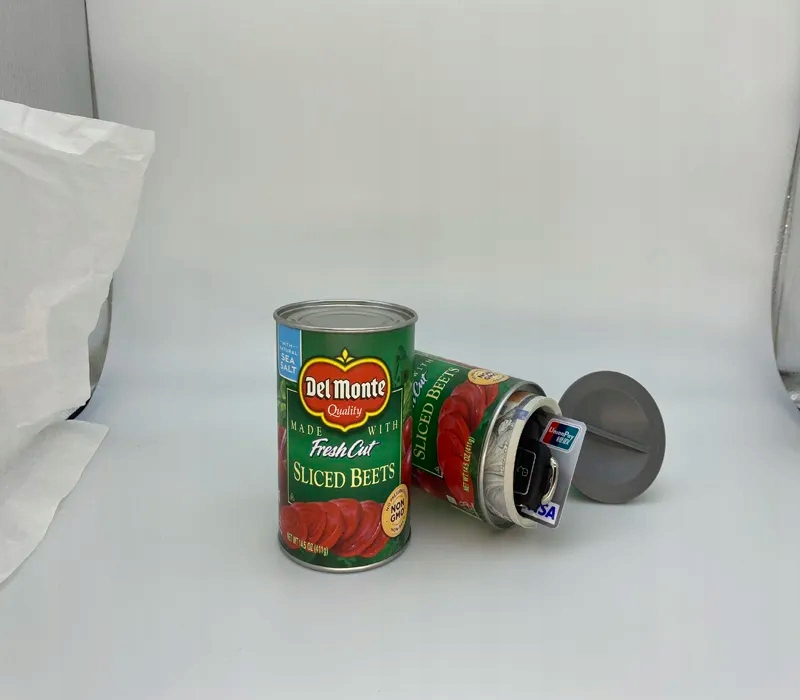 Skrytka na pieniądze klucze drobiazgi sekretna podóżna puszka kukurydza - obrazek 3