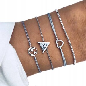 Zestaw bransoletek boho retro punk charms 58