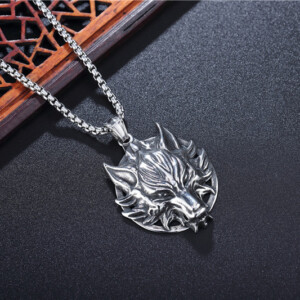 Naszyjnik srebrny łańcuszek wikingów wilk 337 - miniatura 9