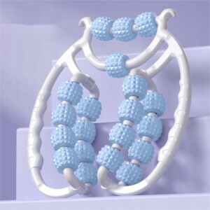 Masażer do nóg roller wałek na cellulit masażu ud rąk antycellulitowy blue - miniatura 3