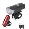 Lampka led rowerowa zestaw przód tył przednia usb - miniatura 10
