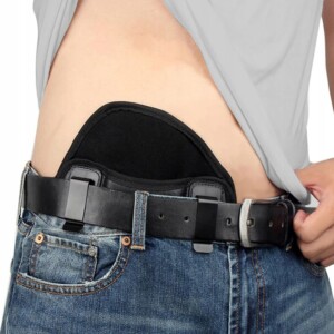 Kabura pistolet asg uniwersalna iwb wewnętrzna glock 9mm 38 357 brązowa - miniatura 10