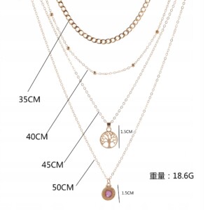 Naszyjnik choker celebrytka długa boho srebrny 29 - miniatura 3