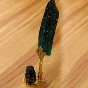 Zestaw do kaligrafii wosk do pieczęci pióro tusz - miniatura 11