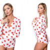 Piżama damska prezent na walentynki dla dziewczyny rozpinana serduszka xl - miniatura 2