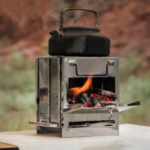 Kuchenka turystyczna składana do torby grill piecyk mały poręczny przenośny - miniatura 10