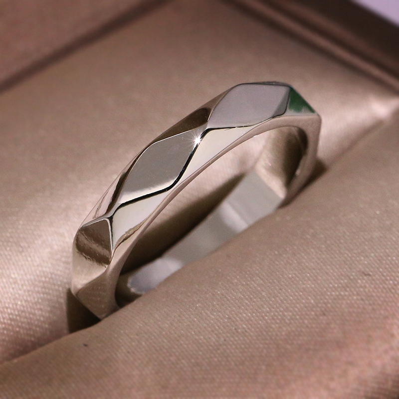 Srebrna obrączka pierścionek ślubne stal 316l r.22 - obrazek 2