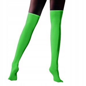 Pończochy świecące w ciemnośći zakolanówki samonośne damskie seksowne fluo - miniatura 2