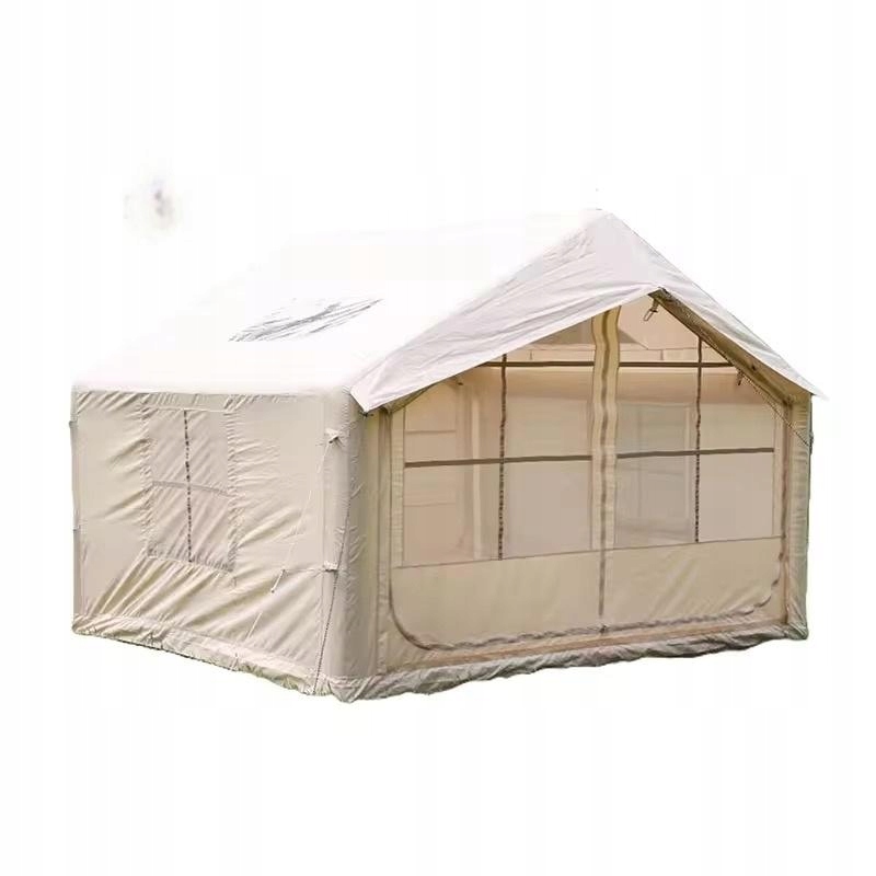 Duży namiot kempingowy pompowany 5 osobowy dmuchany pompka 8m2 320x250cm - zdjęcie 2