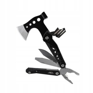 Multitool scyzoryk narzędzie wielofunkcyjne toporek nóż piła młotek 17 w 1 - miniatura 4