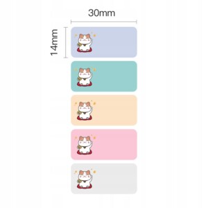 Niimbot naklejki seria d 14*30mm cute1 zwierzątka - miniatura 1