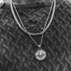 Naszyjnik kompas symbol amulet gwiazda droga 140 - miniatura 5