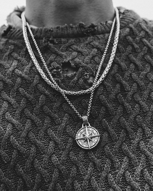 Naszyjnik kompas symbol amulet gwiazda droga 140 - zdjęcie 5