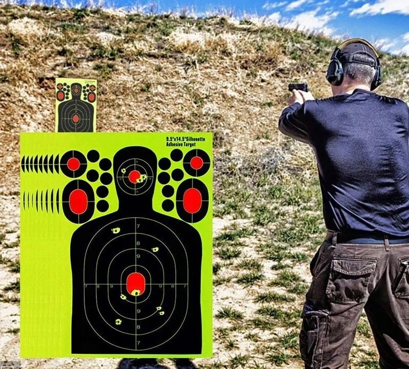 Tarcze strzeleckie rozpryskowe samoprzylepne splatter zaklejki 37x24cm 10x - obrazek 13