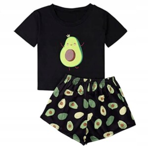 Piżama damska prezent na walentynki dla dziewczyny dwuczęściowa awokado s