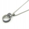 Naszyjnik srebrny stal łańcuszek łapa koło 310 - miniatura 5