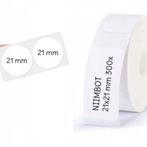 Niimbot etykiety naklejki okrągłe 21*21mm 300szt - miniatura 1