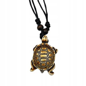 Naszyjnik żółw morski zawieszka kite windsurfing rzemyk casual żółwik l