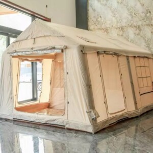 Duży namiot kempingowy pompowany 8-osób festiwalowy +daszek 12m2 400x300cm - miniatura 5