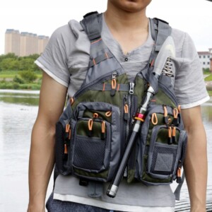 Kamizelka wędkarska plecak 2w1 moro uniwersalna - miniatura 6