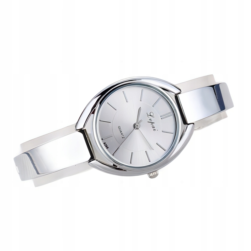 Zegarek damski metalowy klasyczny elegancki wygodny bransoletka złoty biały - obrazek 10