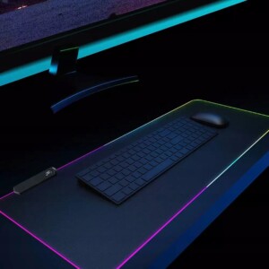 Podkładka gamingowa pod myszkę duża dla graczy prezent rgb led 90x40 04 - miniatura 12