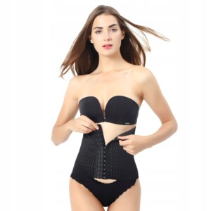 Gorset wyszczuplający modelujący czarny wyszczuplający talię brzuch roz.s - miniatura 8
