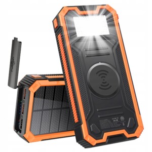 Powerbank solarny 4xusb 20000mah 20w indukcja ip65 - miniatura 7