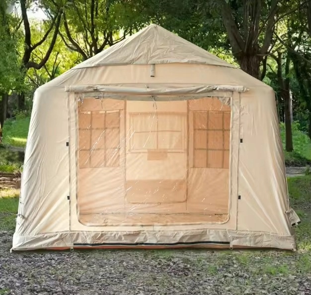 Duży namiot kempingowy pompowany 8-osób festiwalowy +daszek 12m2 400x300cm - zdjęcie 7