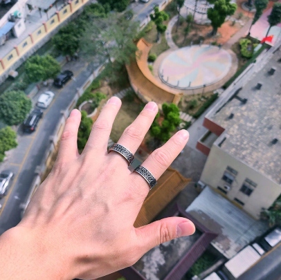 Pierścień sygnet wikingów nordycki amulet runa 467 - obrazek 7