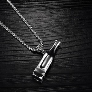 Naszyjnik srebrny otwieracz piwo budda butelka 354 - miniatura 6