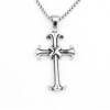 Naszyjnik srebrny stal łańcuszek krzyżyk x 319 - miniatura 2