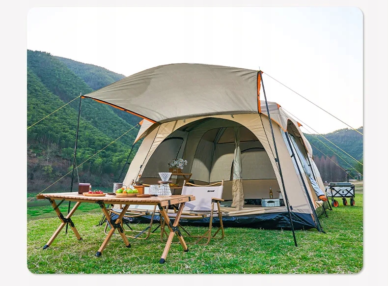 Namiot kempingowy rodzinny camping wodoodporny 7 osobowy 380x260x200 cm - zdjęcie 16