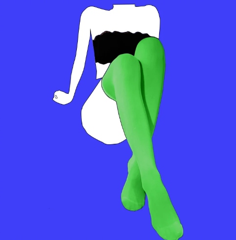 Pończochy świecące w ciemnośći zakolanówki samonośne damskie seksowne fluo - obrazek 7