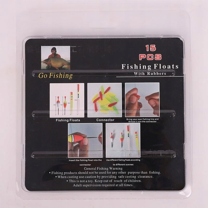 Zestaw spławików wędkarskich 15 sztuk na jeziora rzeki stawy uniwersalne - obrazek 10