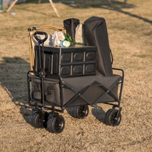 Wózek terenowy plażowy turystyczny zakupy transportowy stoł 200kg koła 10cm - miniatura 10