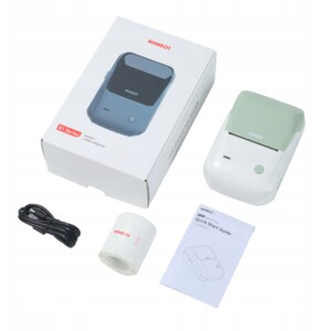 Niimbot b1 drukarka termiczna naklejki bluetooth zielono biała nowa +rolka - miniatura 2